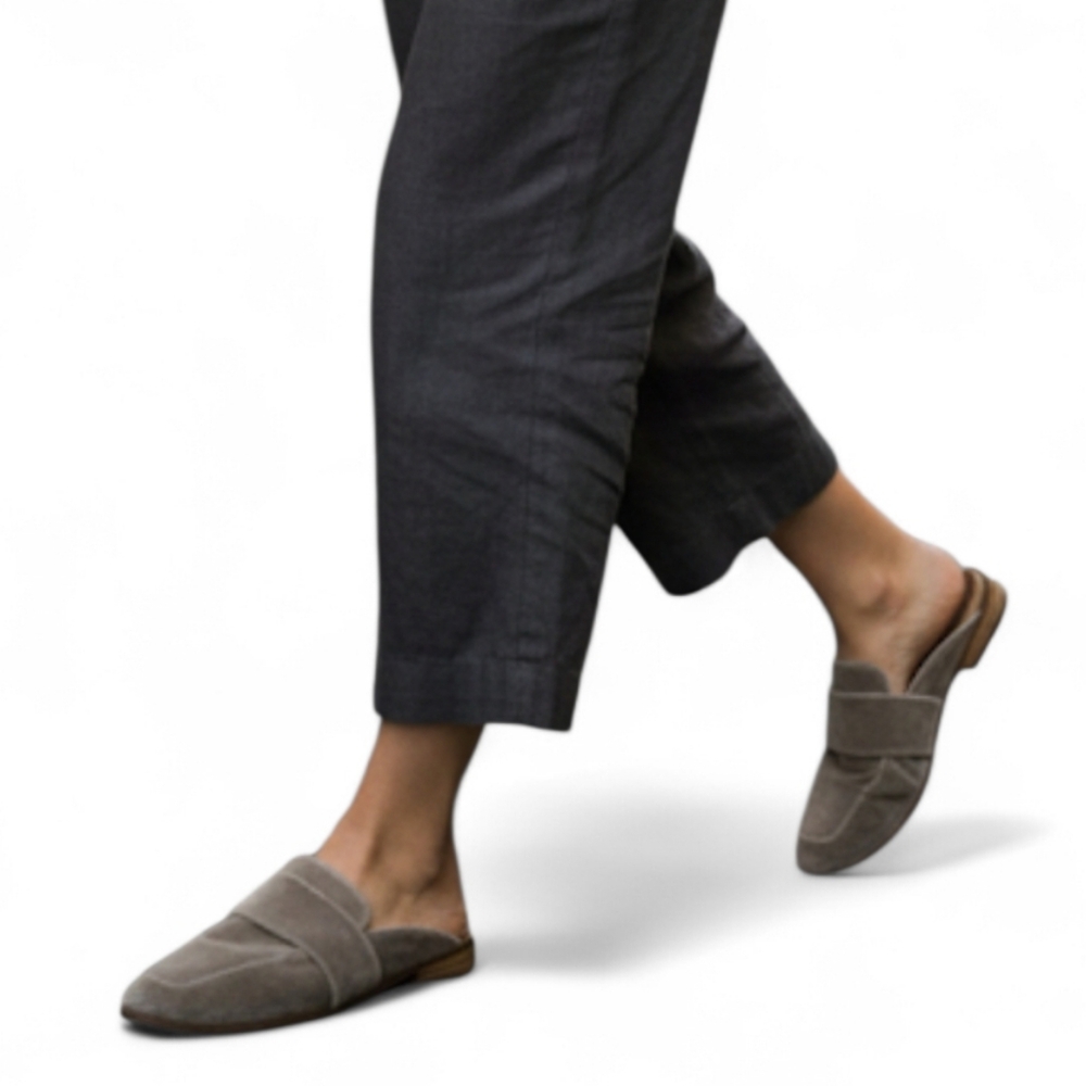 Free People At Ease Velvet Loafer Mules, Sz 9 (EU 40)